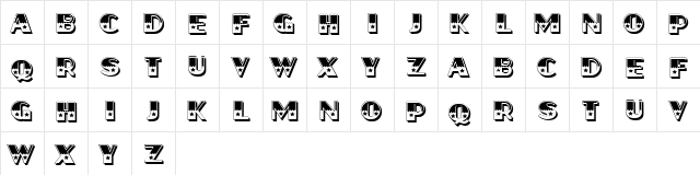 Diabolo Regular  glyph index