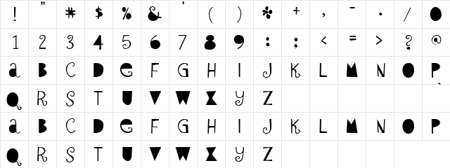 Chithranjan Regular  glyph index