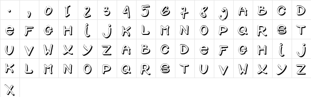 SCHOOL Regular  glyph index