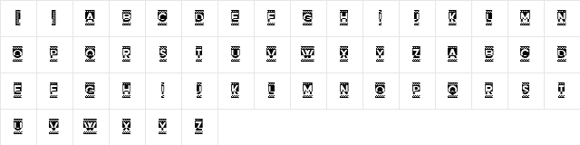 Straightforward Regular  glyph index