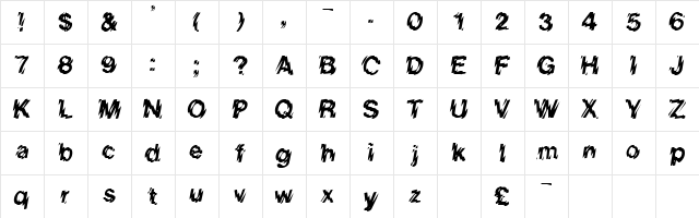 LINCOLN Regular  glyph index