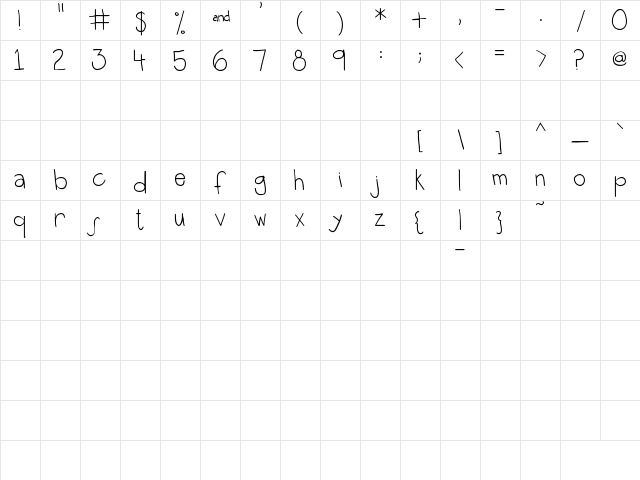 2peas milkshake Regular  glyph index