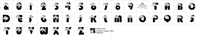 pf_holly-1 Regular  glyph index