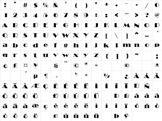 Little Wing 15 Regular  glyph index