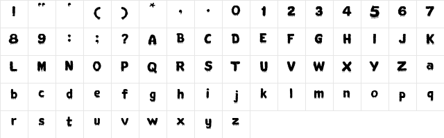 CANOPY Regular  glyph index