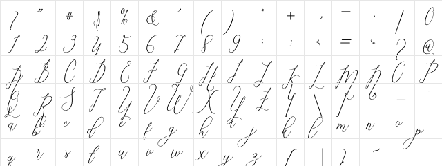 Heart Regular  glyph index