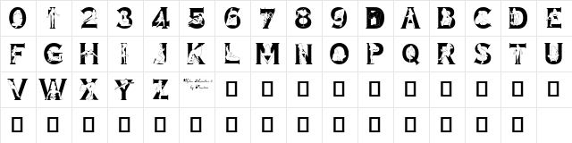 Alpha Silouettes 3 Expanded  glyph index