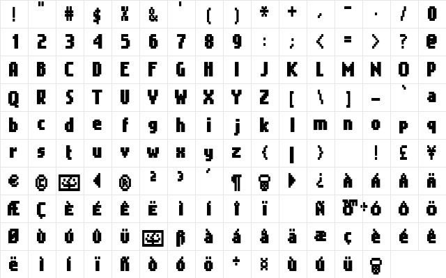 Gimenells Regular  glyph index