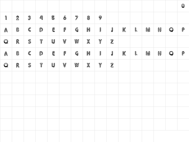 TBJ Regular  glyph index