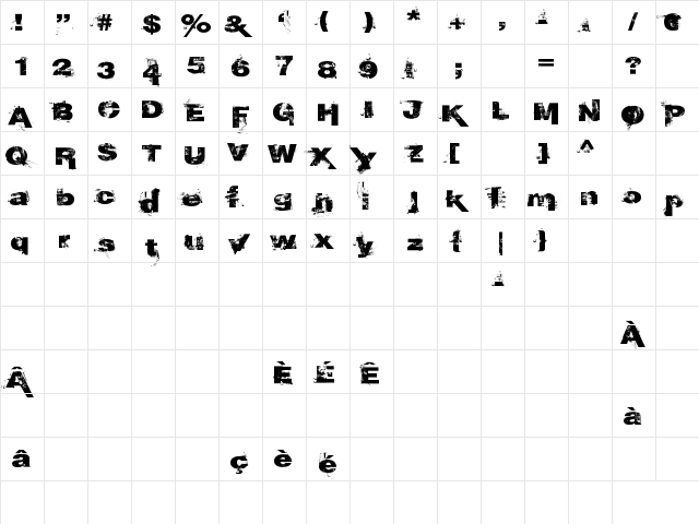 And then some Regular  glyph index