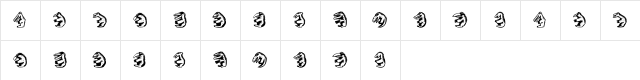 Hell Beasts Regular  glyph index