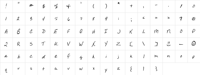 LD Print 2 Regular  glyph index