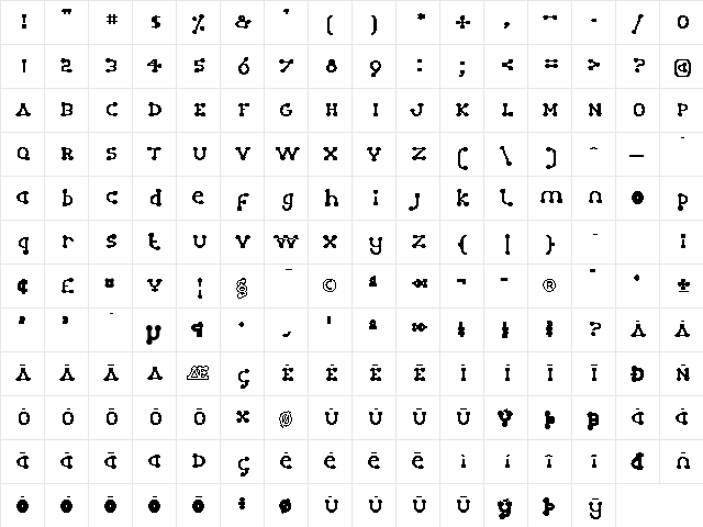 Atomium-Heavy Regular  glyph index