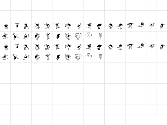 Mike vallely Regular  glyph index