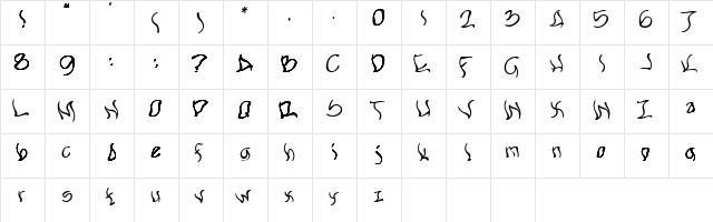 FLEXY Regular  glyph index