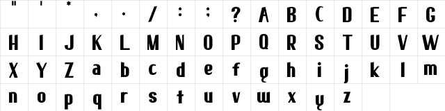 elma 01 Regular  glyph index