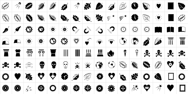 Altemus CutsTwo  glyph index