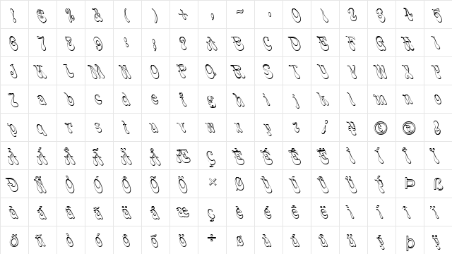 FZ JAZZY 17 3D Normal  glyph index