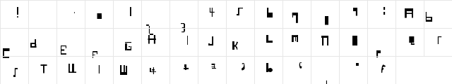 krz Regular  glyph index