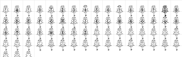 BJF Ballerina BJF Ballerina  glyph index