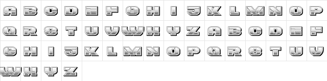 Eccentric Gradient Regular  glyph index