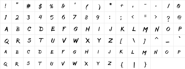 Bruss Normal Regular  glyph index