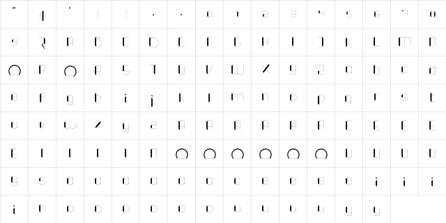 TaoMbao Bold  glyph index