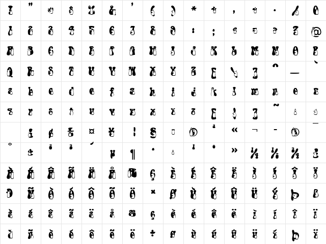 ChessManBlack Becker Normal  glyph index