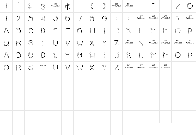 CK Harvest Regular  glyph index