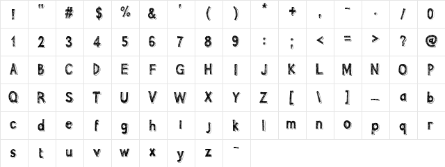 Pointy Solid Pointy Solid  glyph index