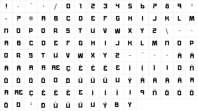 vtks morning rain Regular  glyph index