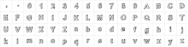 C rial Regular  glyph index