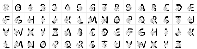 LMS Scooby Dooby Doo Regular  glyph index