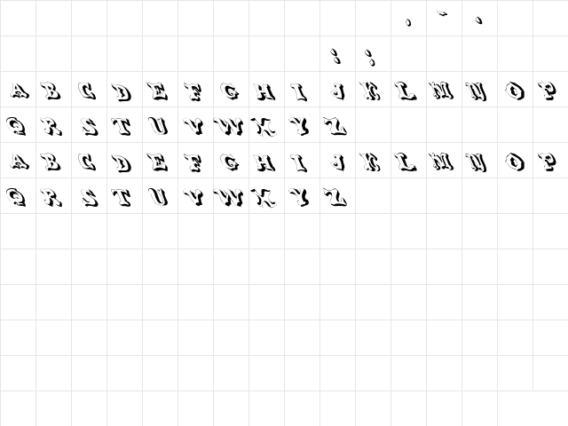 Ox Nard Lefty Regular  glyph index