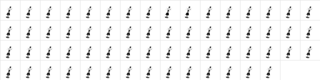 KR Welcome 2003 Regular  glyph index