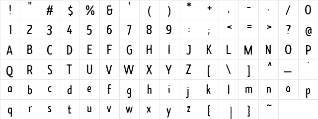 Burma Rough Regular 2  glyph index