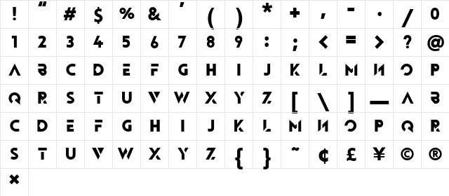 Tourmaline Evolution  glyph index