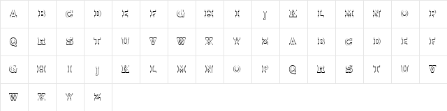 BemaniFont Outline Normal  glyph index