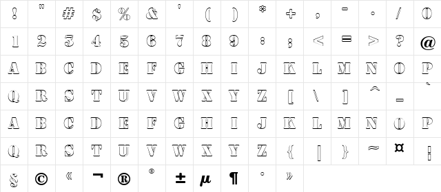 a_SamperOtl Regular  glyph index