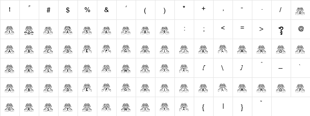 Puppy Home Regular  glyph index