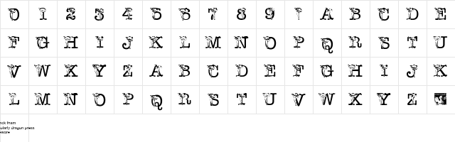 pf_calla Regular  glyph index