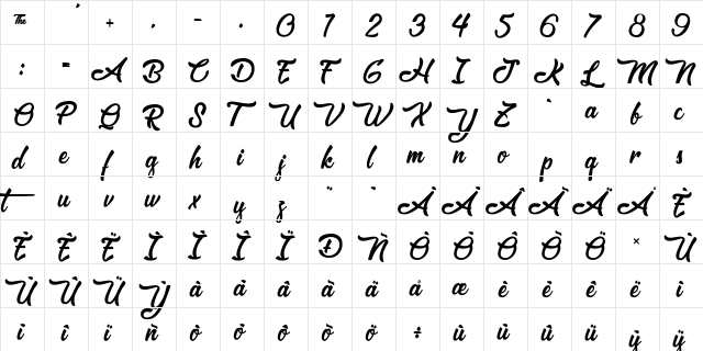 &Matchmaker Regular  glyph index