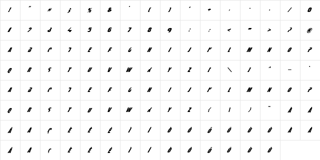 fightDurden Normal  glyph index
