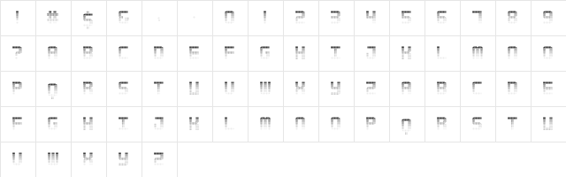 Starlight Regular  glyph index