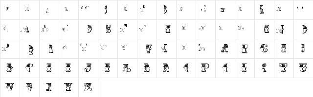 Madame Regular  glyph index