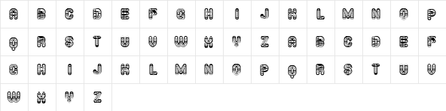 Furious Ride Hollow Book Regular  glyph index