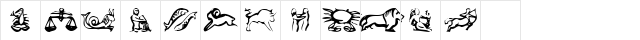 Eileens Little Zodiac  glyph index