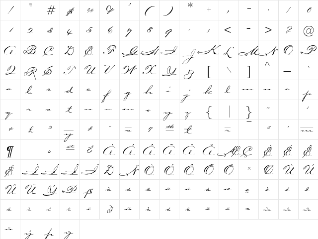 Carpella Regular  glyph index