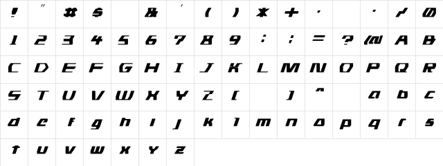 DS man Regular  glyph index