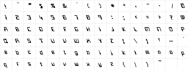 Witch Hunt 2 Regular  glyph index